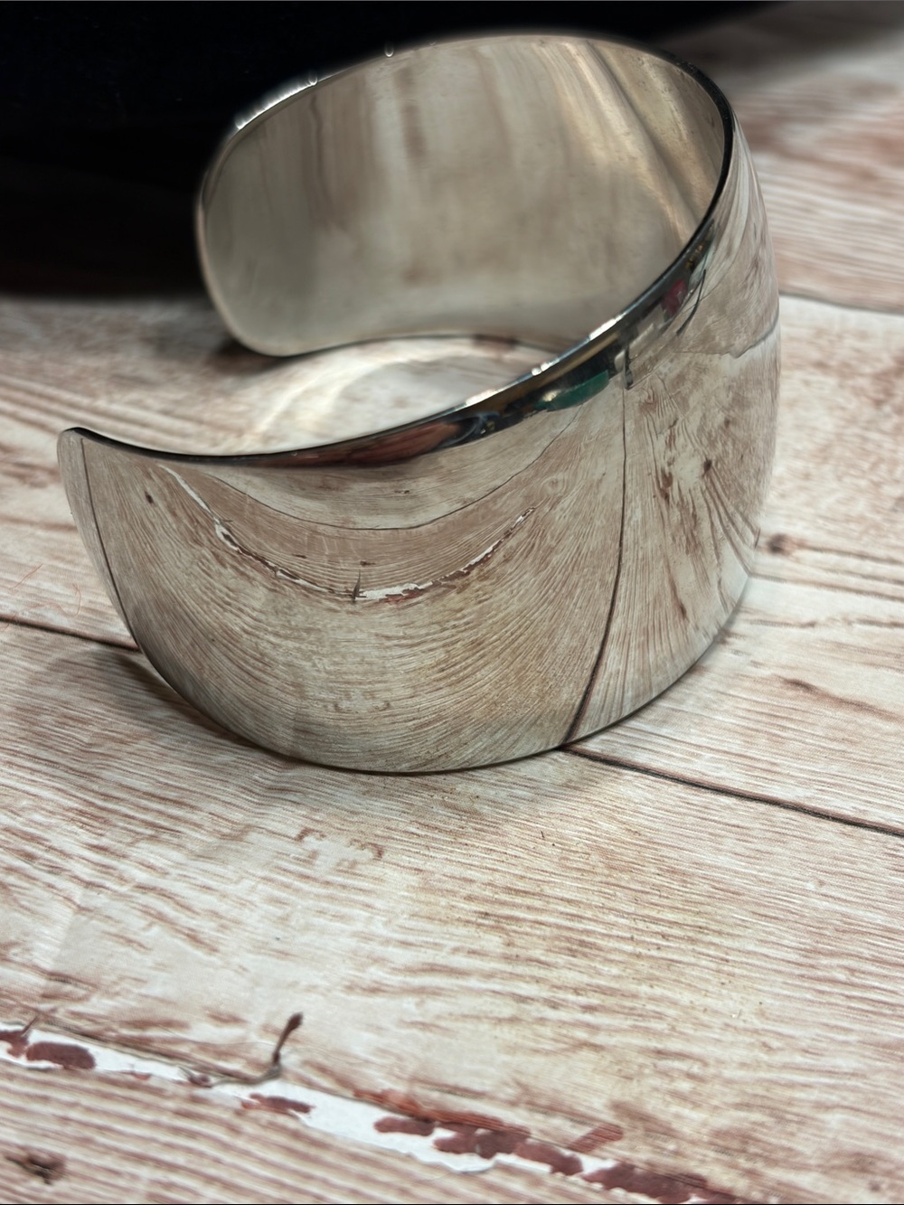 Vintage Park Lane Polished Silver Cuff Bracelet